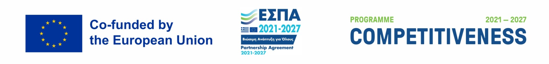 Banner showing EU flag, “Co-funded by the European Union,” and “Programme Competitiveness 2021–2027” logos.